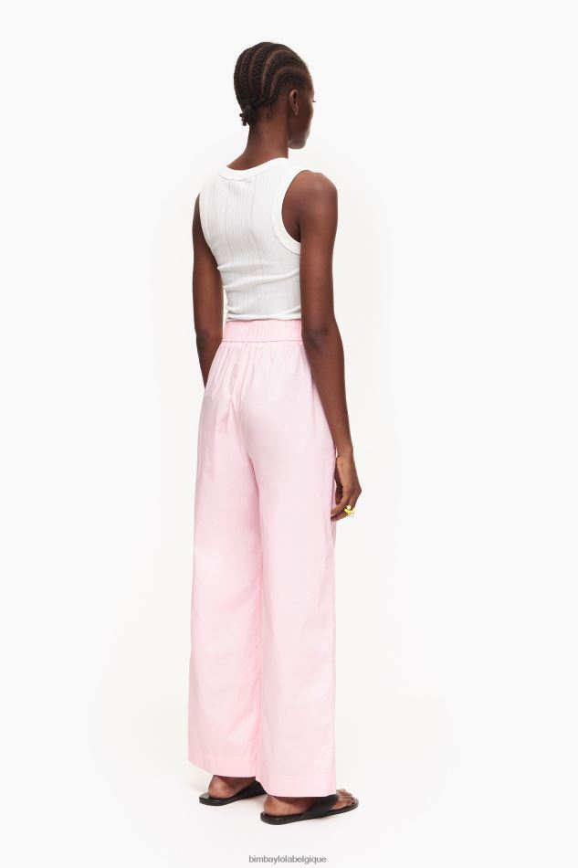 vêtements Bimba Y Lola pantalon léger en popeline rose HV4486417