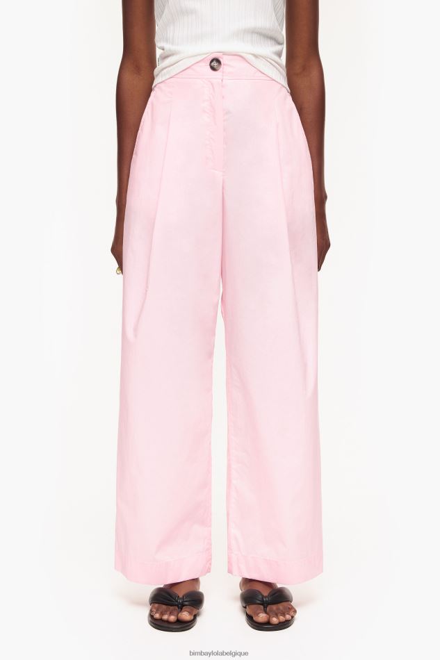 vêtements Bimba Y Lola pantalon léger en popeline rose HV4486417