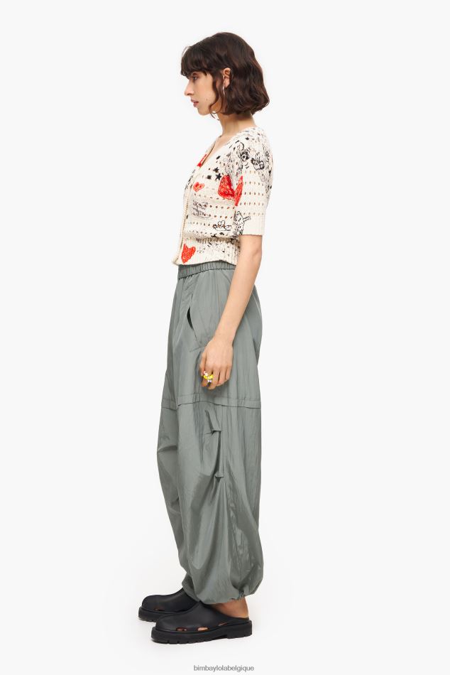 vêtements Bimba Y Lola pantalon parachute gris HV4486420