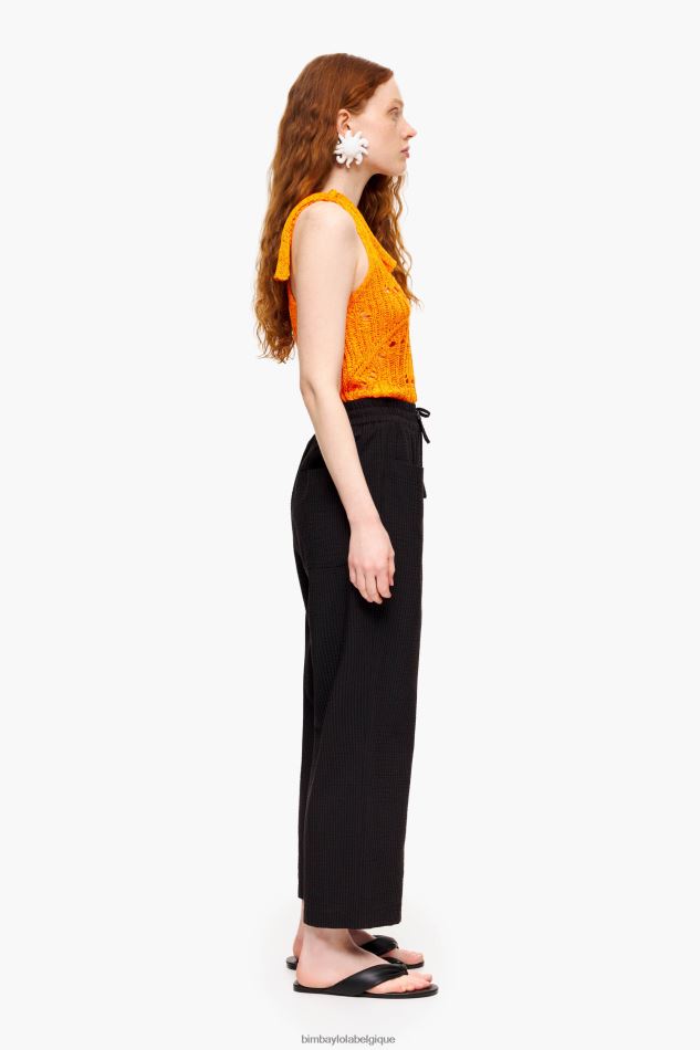 vêtements Bimba Y Lola pantalon texturé noir HV4486412
