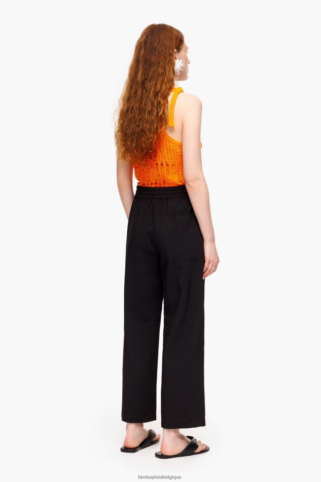vêtements Bimba Y Lola pantalon texturé noir HV4486412