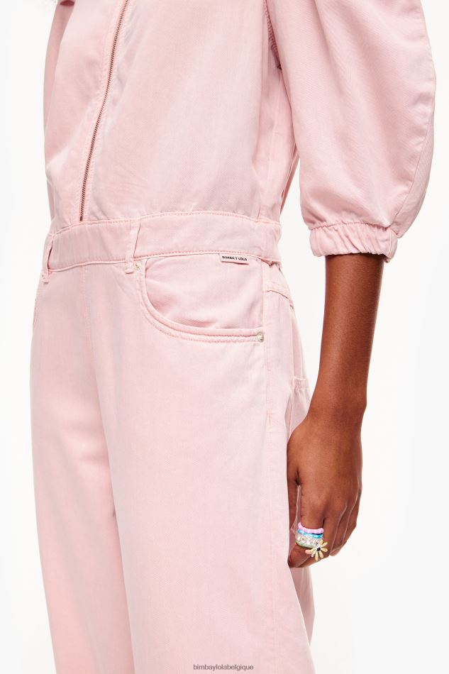 vêtements Bimba Y Lola combinaison en jean clair rose HV4486195
