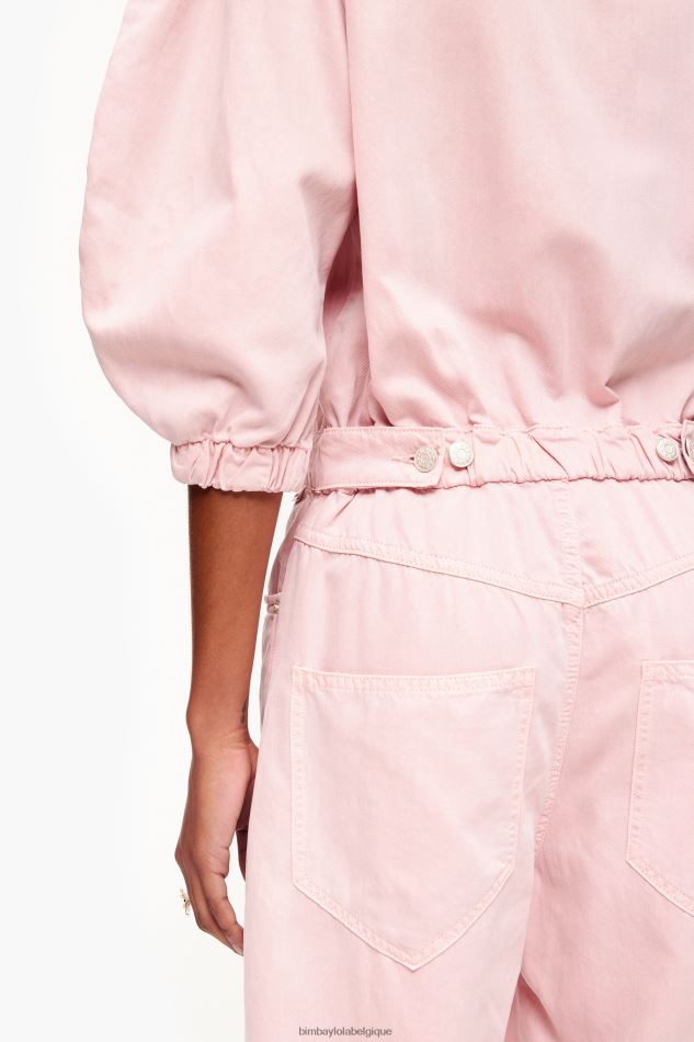 vêtements Bimba Y Lola combinaison en jean clair rose HV4486195