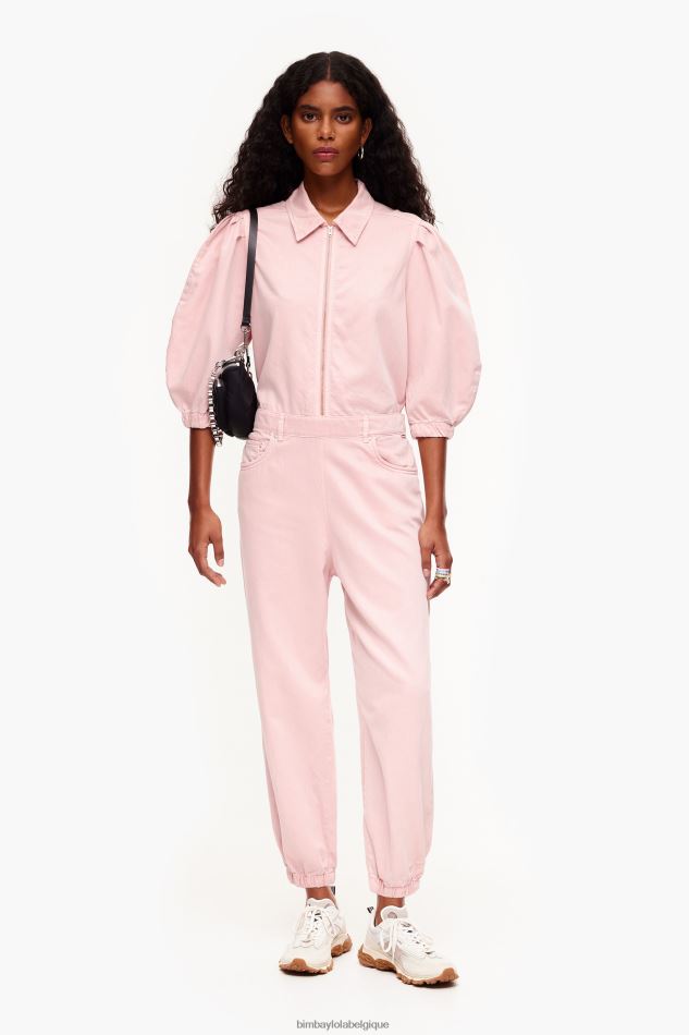 vêtements Bimba Y Lola combinaison en jean clair rose HV4486195