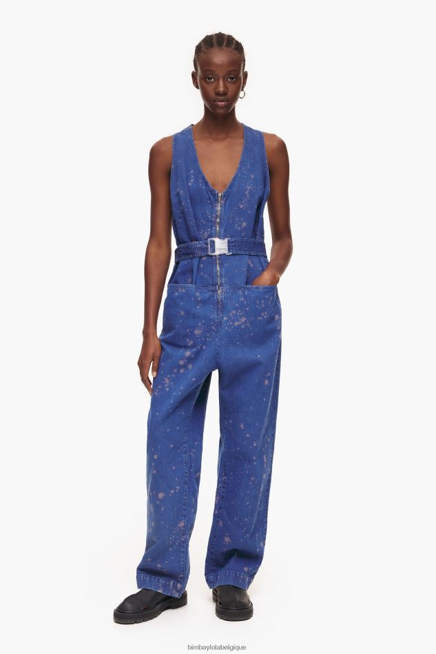 vêtements Bimba Y Lola combinaison en jean foncé bleu HV4486204