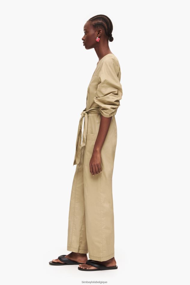 vêtements Bimba Y Lola combinaison en popeline kaki HV4486188