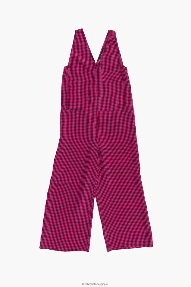 vêtements Bimba Y Lola combinaison fluide vichy fuchsia HV4486242