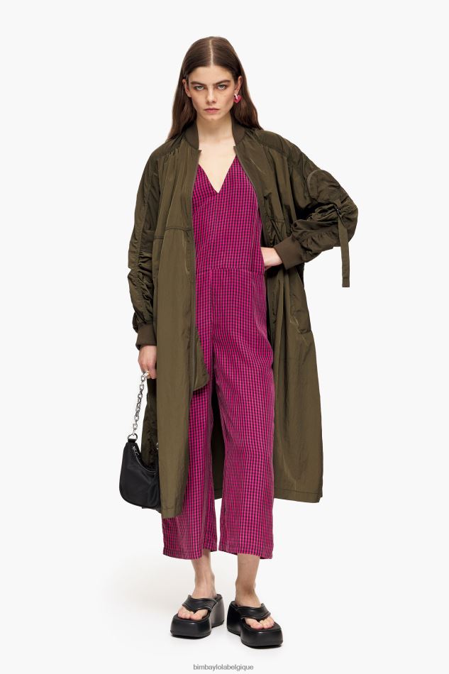 vêtements Bimba Y Lola combinaison fluide vichy fuchsia HV4486242