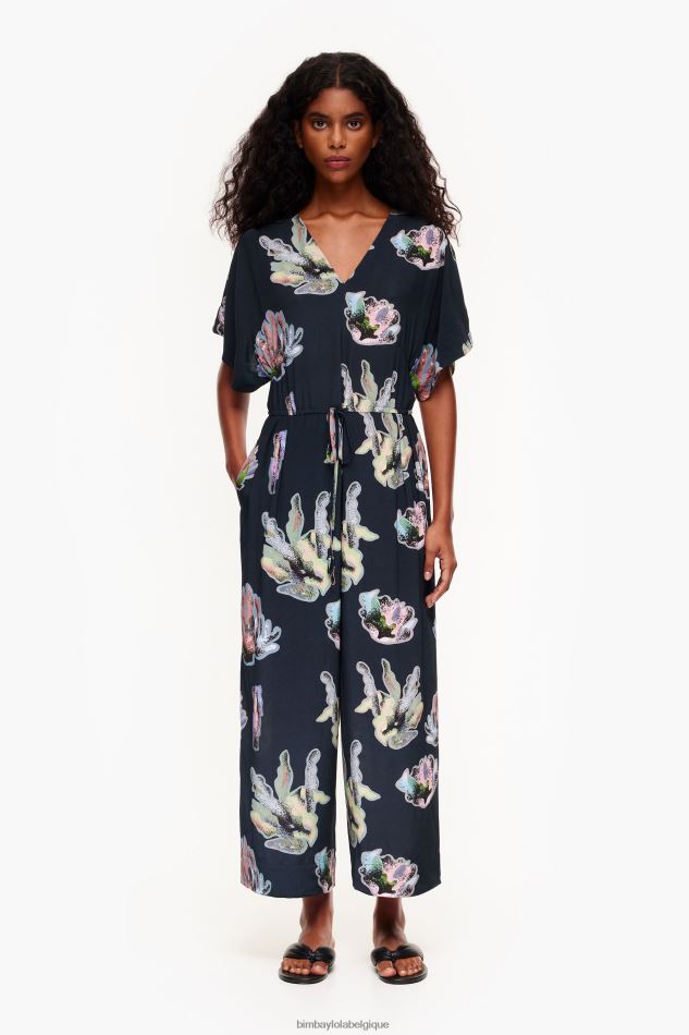 vêtements Bimba Y Lola combinaison longue imprimé corail gris HV4486186