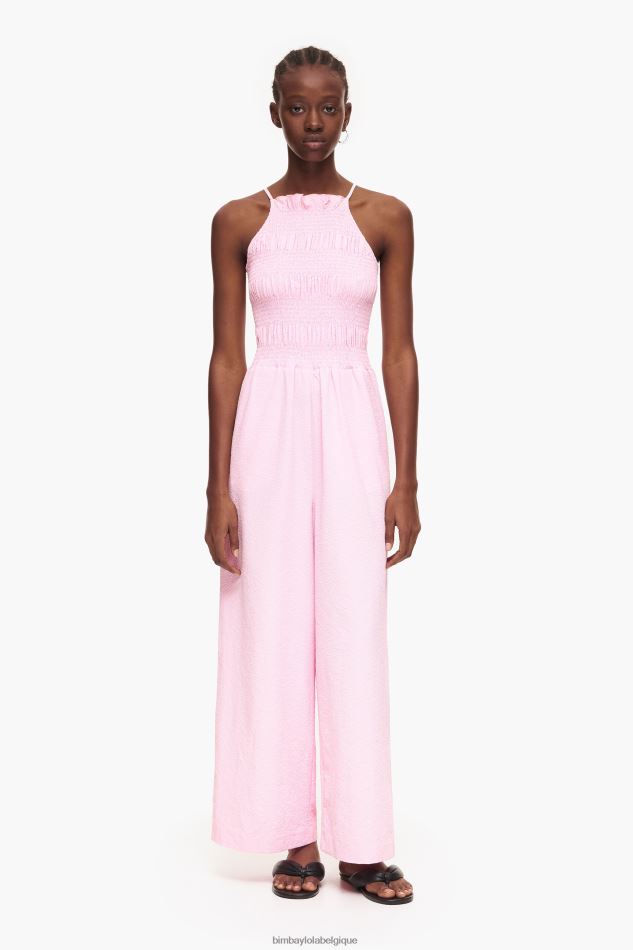 vêtements Bimba Y Lola combinaison maxi fluide rose HV4486217