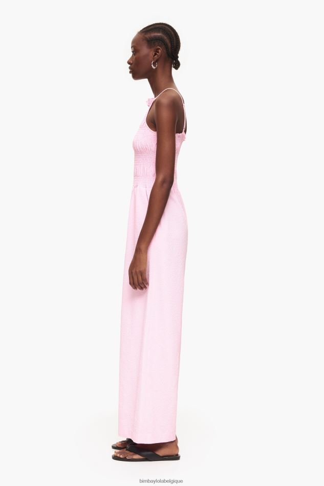 vêtements Bimba Y Lola combinaison maxi fluide rose HV4486217