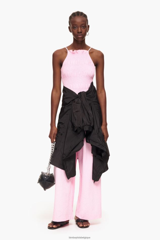 vêtements Bimba Y Lola combinaison maxi fluide rose HV4486217