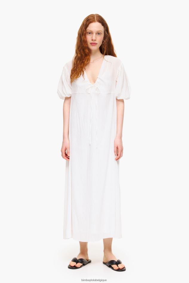vêtements Bimba Y Lola longue robe blanc HV4486183