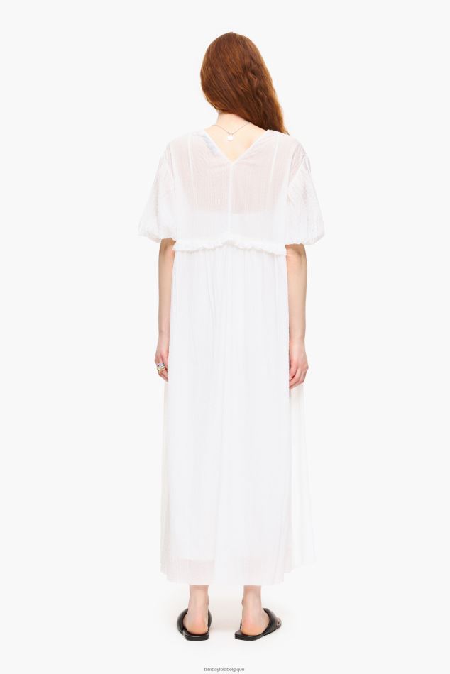 vêtements Bimba Y Lola longue robe blanc HV4486183