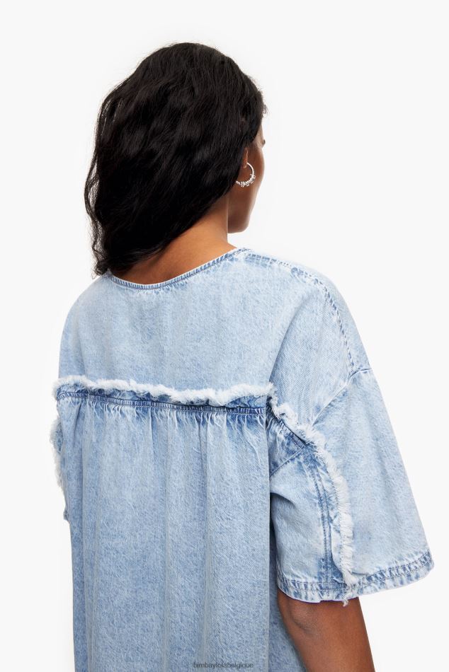 vêtements Bimba Y Lola mini-robe en jean bleu HV4486225