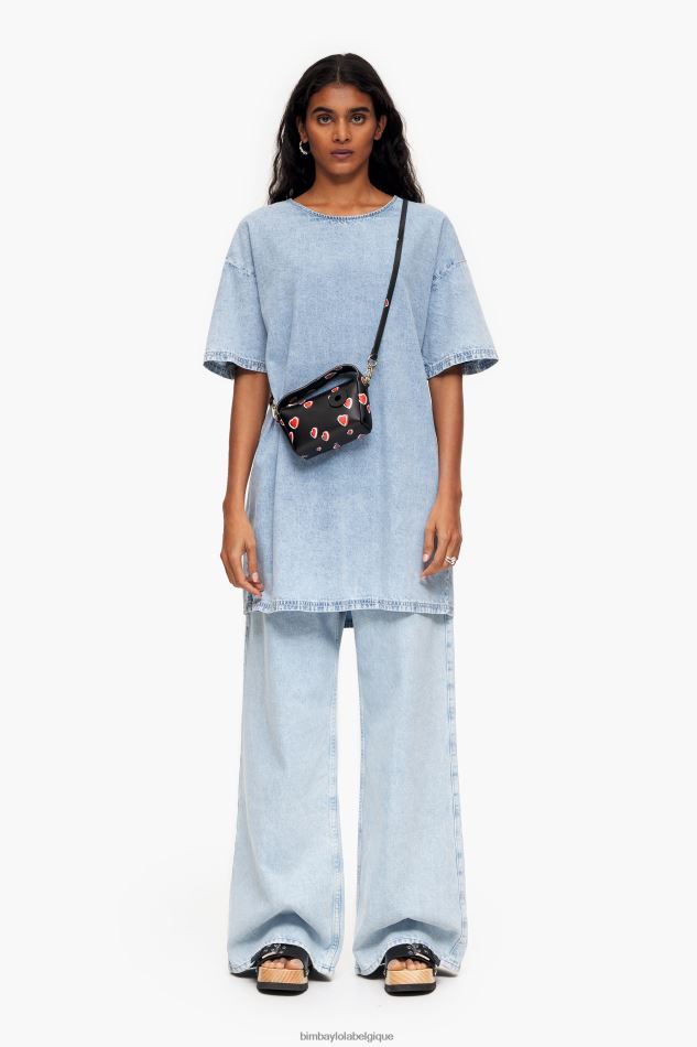 vêtements Bimba Y Lola mini-robe en jean bleu HV4486225