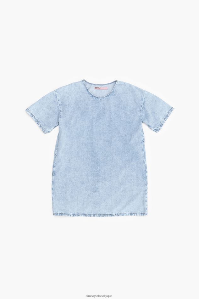 vêtements Bimba Y Lola mini-robe en jean bleu HV4486539