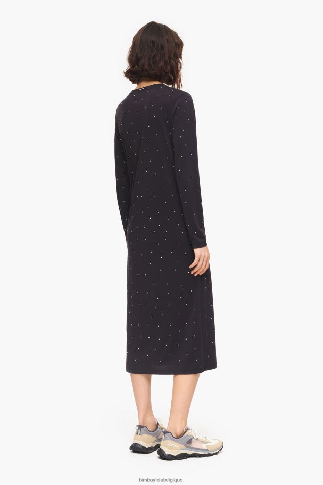 vêtements Bimba Y Lola robe anthracite à paillettes écoulement HV4486216