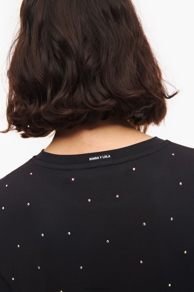 vêtements Bimba Y Lola robe anthracite à paillettes écoulement HV4486216