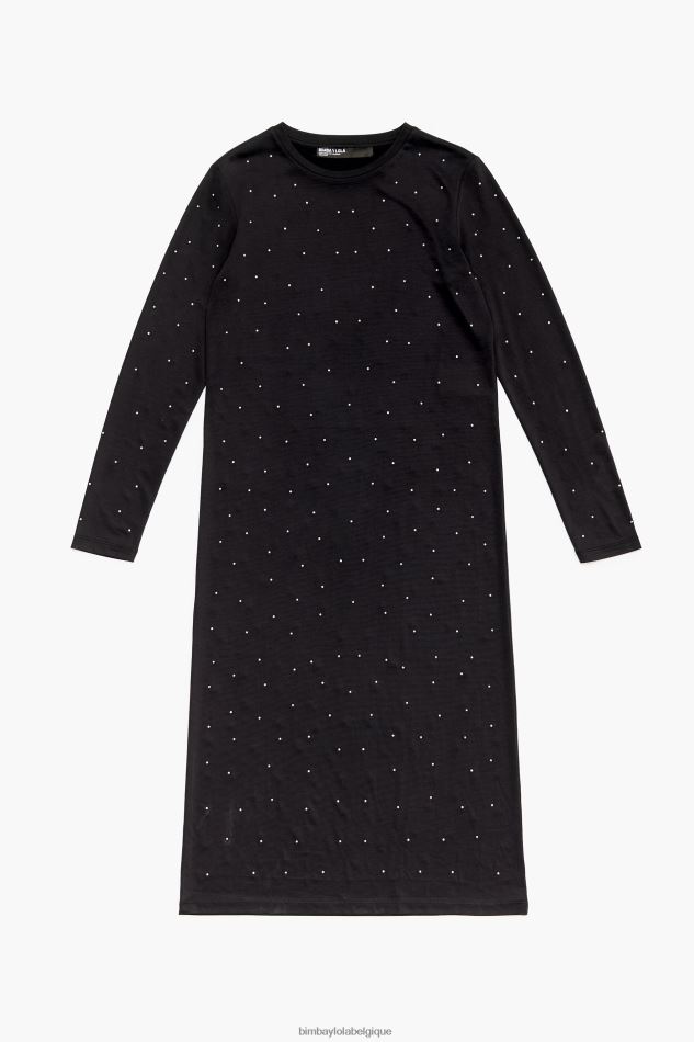 vêtements Bimba Y Lola robe anthracite à paillettes écoulement HV4486216