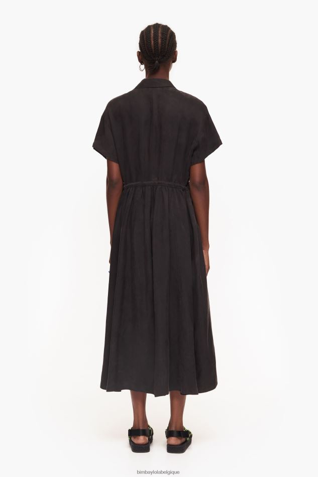 vêtements Bimba Y Lola robe chemise mi-longue noir HV4486211