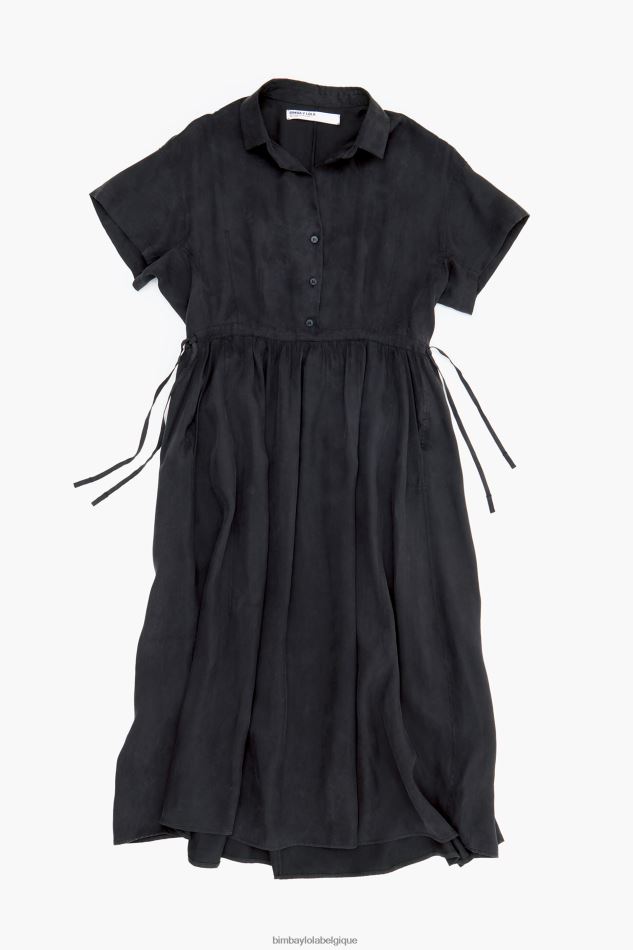 vêtements Bimba Y Lola robe chemise mi-longue noir HV4486211
