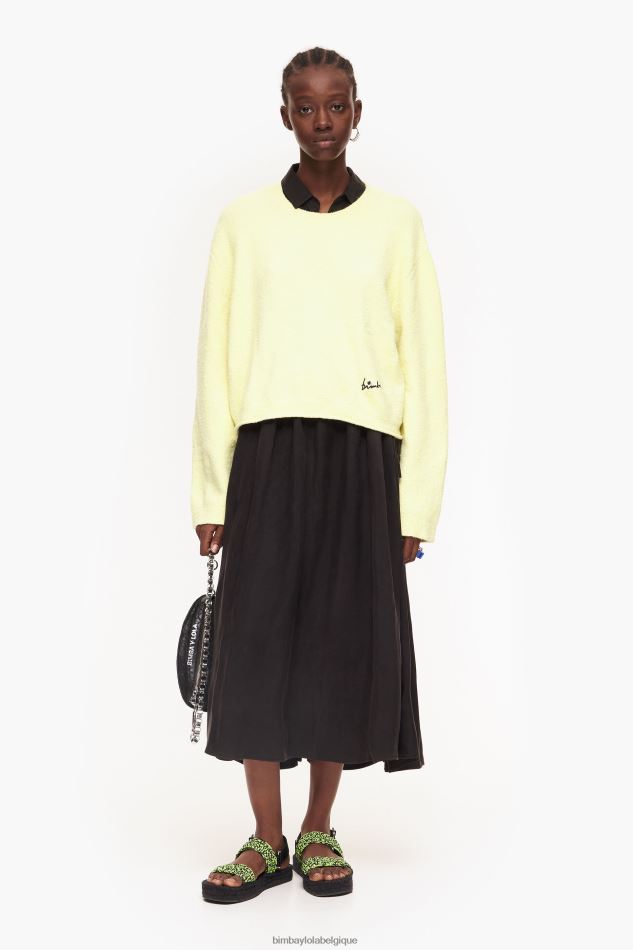 vêtements Bimba Y Lola robe chemise mi-longue noir HV4486211