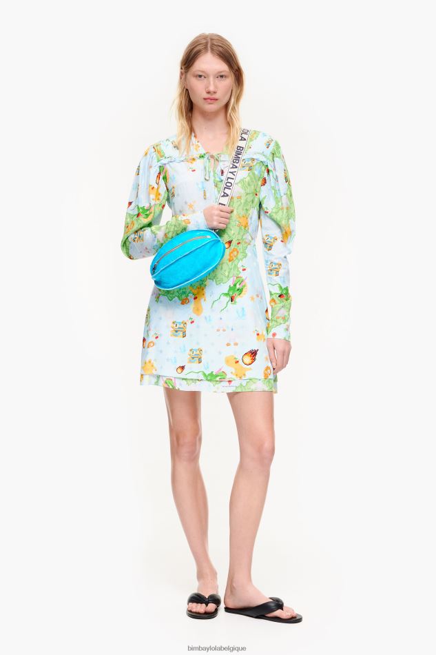 vêtements Bimba Y Lola robe courte en jacquard à imprimé vigo game fluide HV4486198