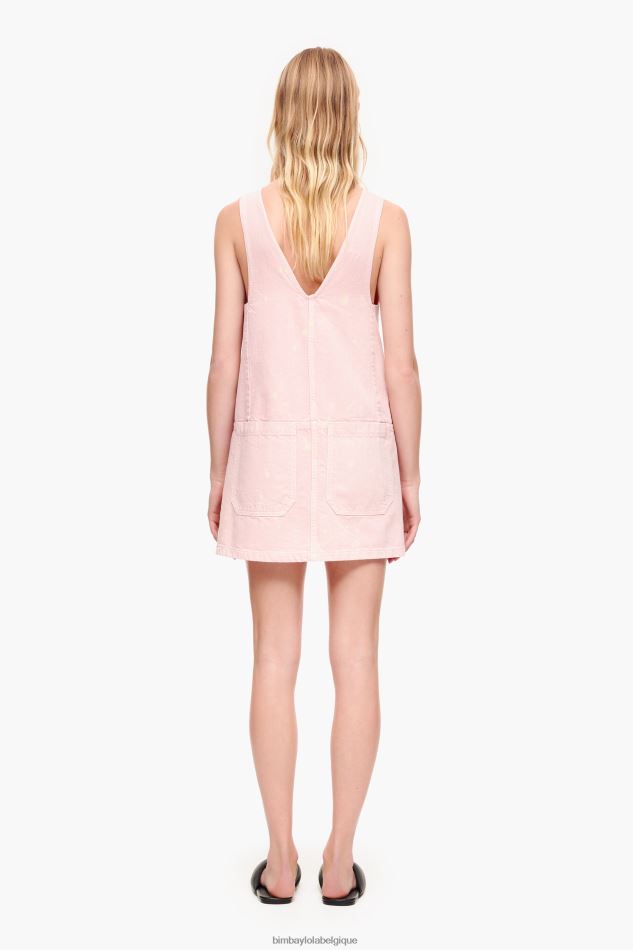 vêtements Bimba Y Lola robe courte en jean léger rose HV4486192