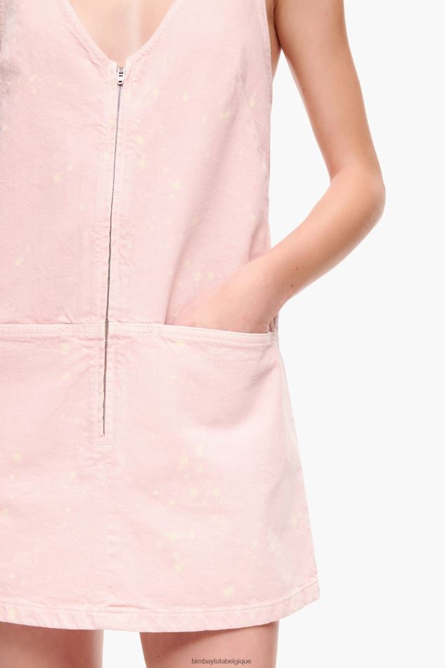 vêtements Bimba Y Lola robe courte en jean léger rose HV4486192
