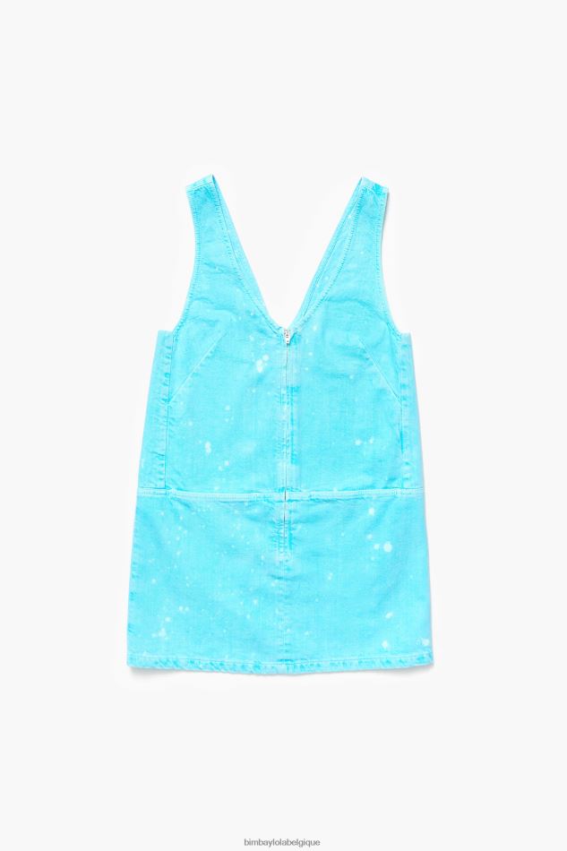 vêtements Bimba Y Lola robe courte en jean turquoise HV4486193