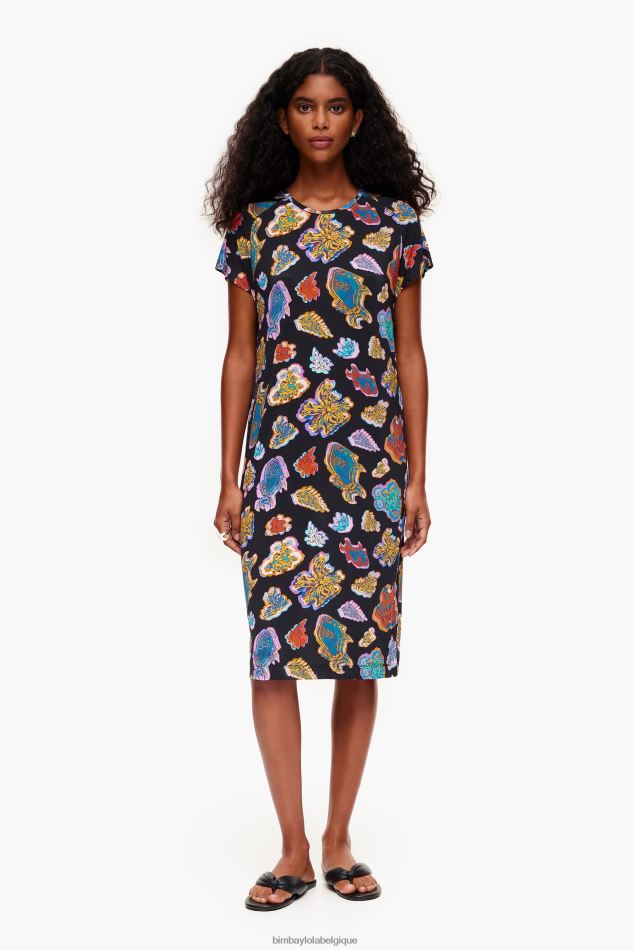 vêtements Bimba Y Lola robe de mer courte poisson noir HV4486173