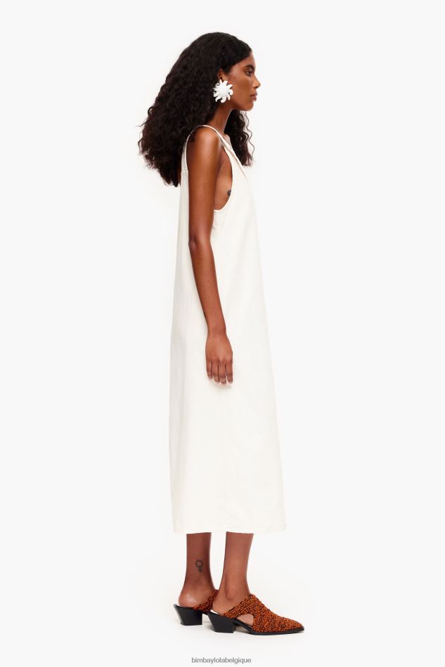 vêtements Bimba Y Lola robe en jean blanc HV4486180