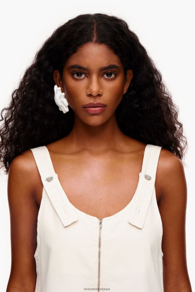 vêtements Bimba Y Lola robe en jean blanc HV4486180