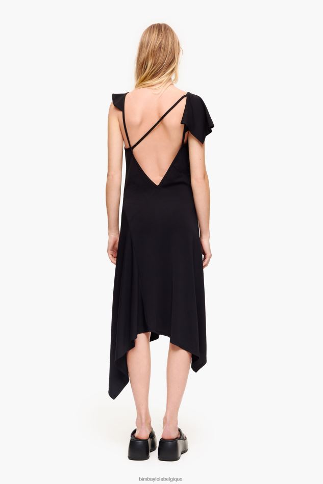 vêtements Bimba Y Lola robe fluide asymétrique noir HV4486190