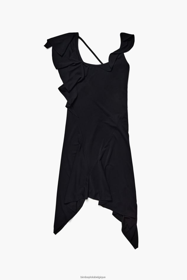 vêtements Bimba Y Lola robe fluide asymétrique noir HV4486190