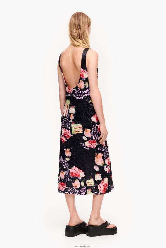 vêtements Bimba Y Lola robe à imprimé texturé photo de surnom HV4486200