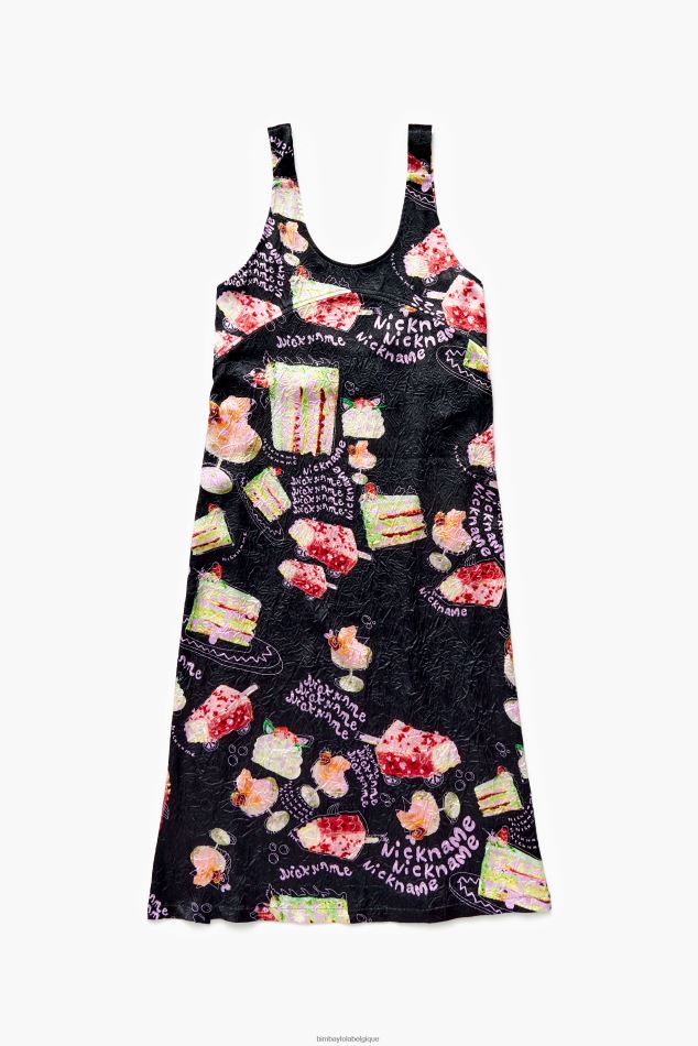 vêtements Bimba Y Lola robe à imprimé texturé photo de surnom HV4486200