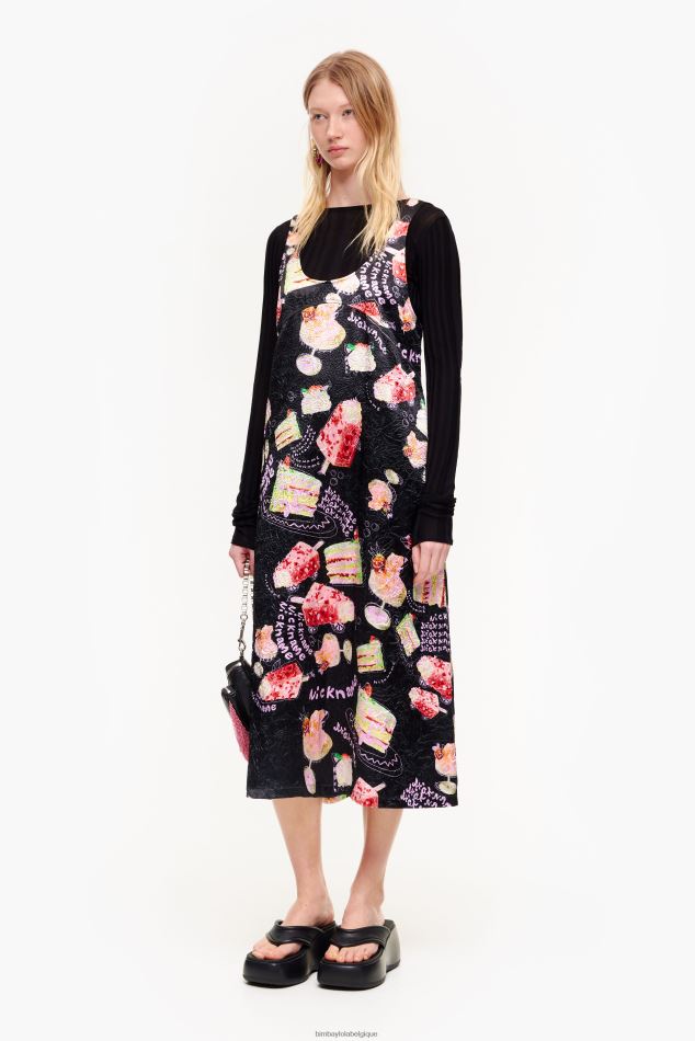 vêtements Bimba Y Lola robe à imprimé texturé photo de surnom HV4486200