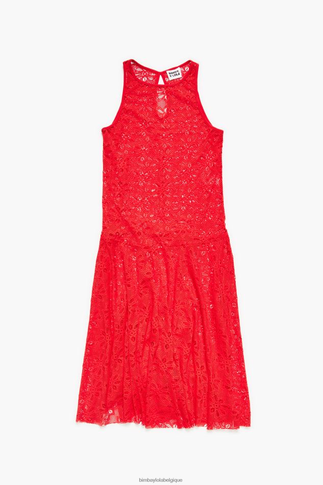 vêtements Bimba Y Lola robe longue ajourée corail HV4486207