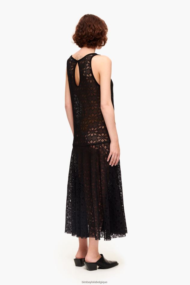 vêtements Bimba Y Lola robe longue ajourée noir HV4486208