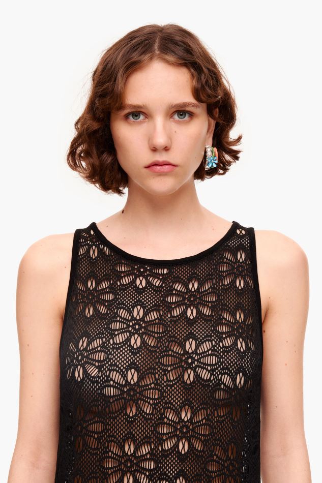 vêtements Bimba Y Lola robe longue ajourée noir HV4486208