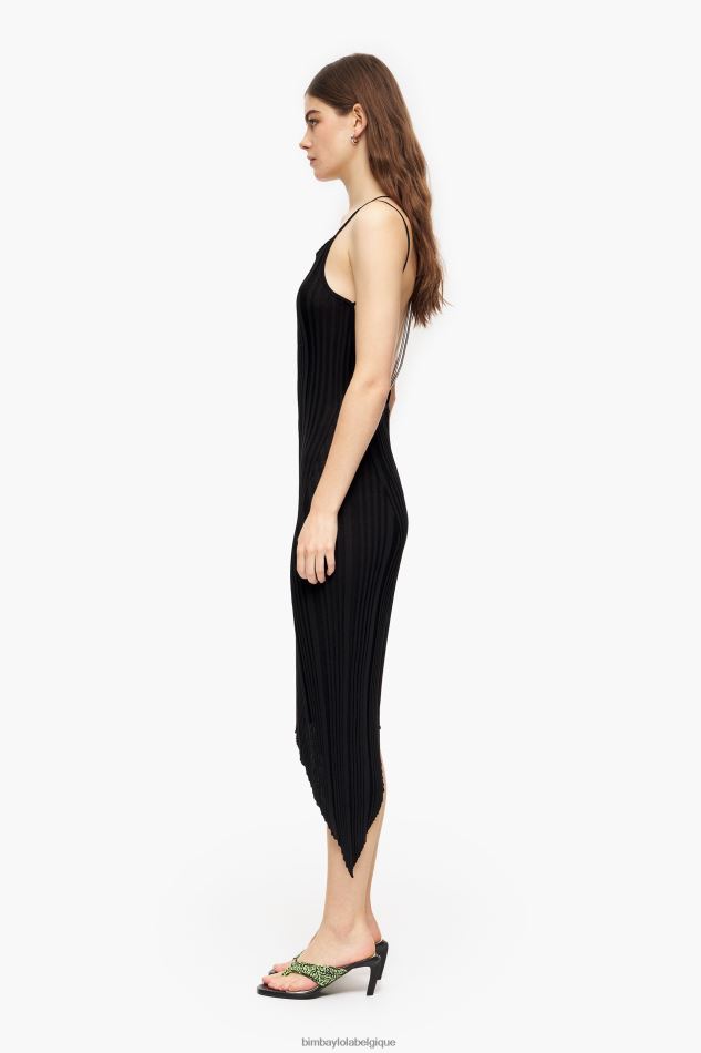 vêtements Bimba Y Lola robe mi-longue ajustée noir HV4486237
