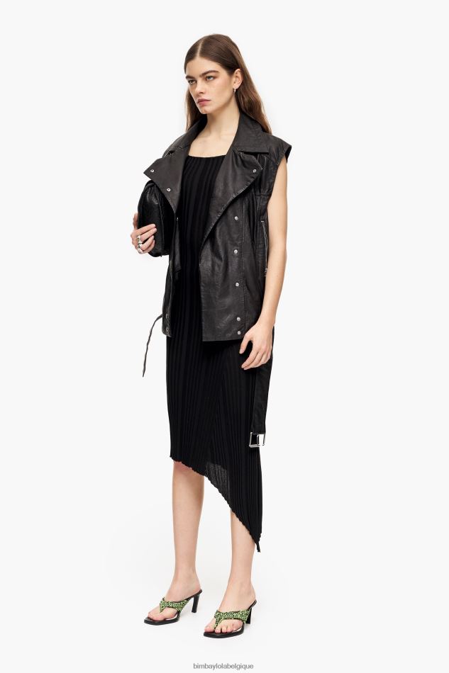 vêtements Bimba Y Lola robe mi-longue ajustée noir HV4486237