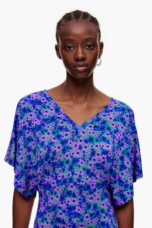 vêtements Bimba Y Lola robe mi-longue entièrement imprimée fleurs HV4486209