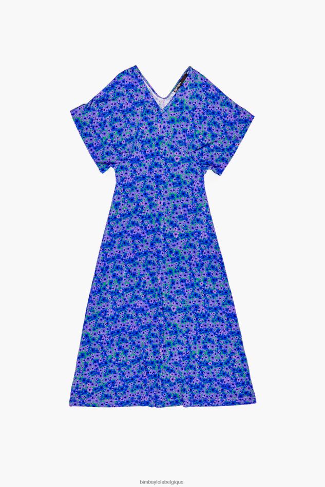 vêtements Bimba Y Lola robe mi-longue entièrement imprimée fleurs HV4486209