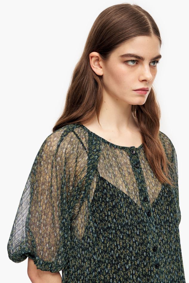 vêtements Bimba Y Lola robe mi-longue à fleurs romantiques vert HV4486236