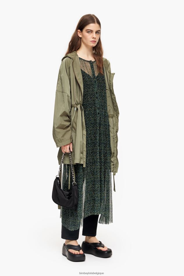 vêtements Bimba Y Lola robe mi-longue à fleurs romantiques vert HV4486236