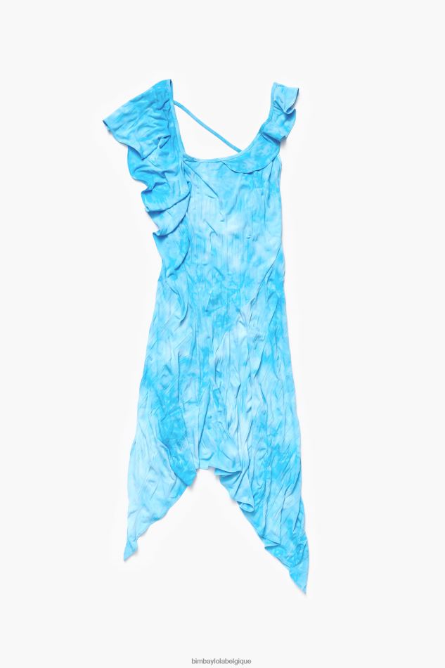 vêtements Bimba Y Lola robe mi-longue fluide bleu HV4486191