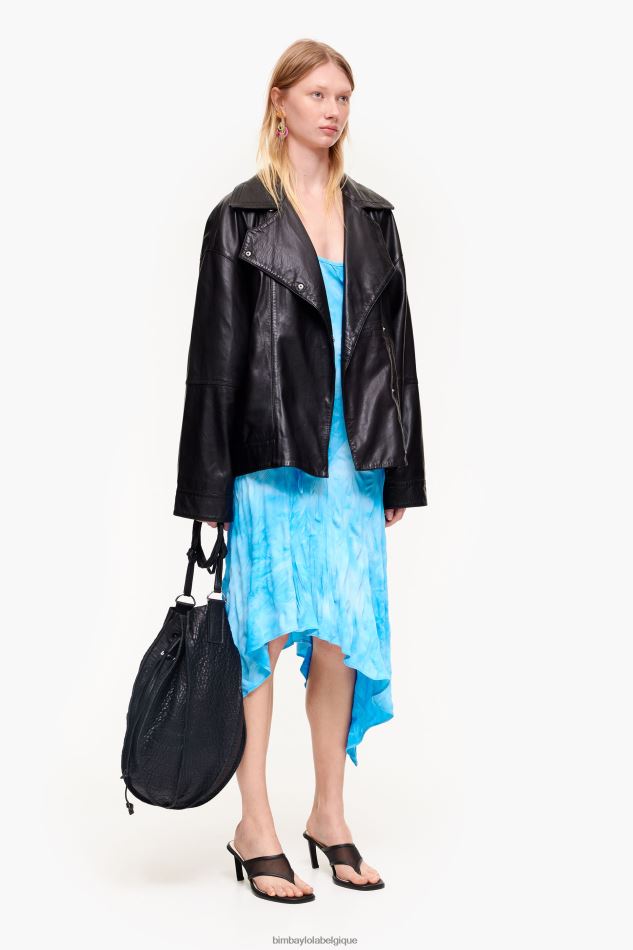 vêtements Bimba Y Lola robe mi-longue fluide bleu HV4486191